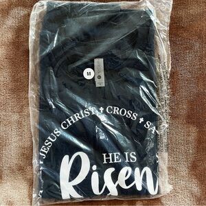 Next Level Apparel Women’s Black Graphic T-Shirt Faith Easter Resurrection M